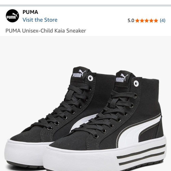 Puma Other - PUMA Black and White High-Top Sneakers with Padded Ankle/NIB​